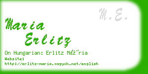 maria erlitz business card
